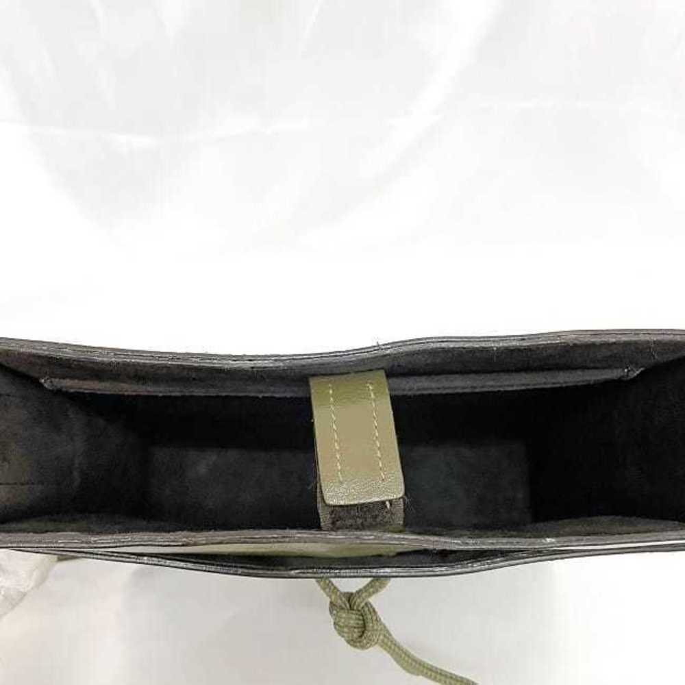 Miu Miu Khaki Black Bag Leather Green Shoulder Madras Shoulder Bag - Picture 8 of 9